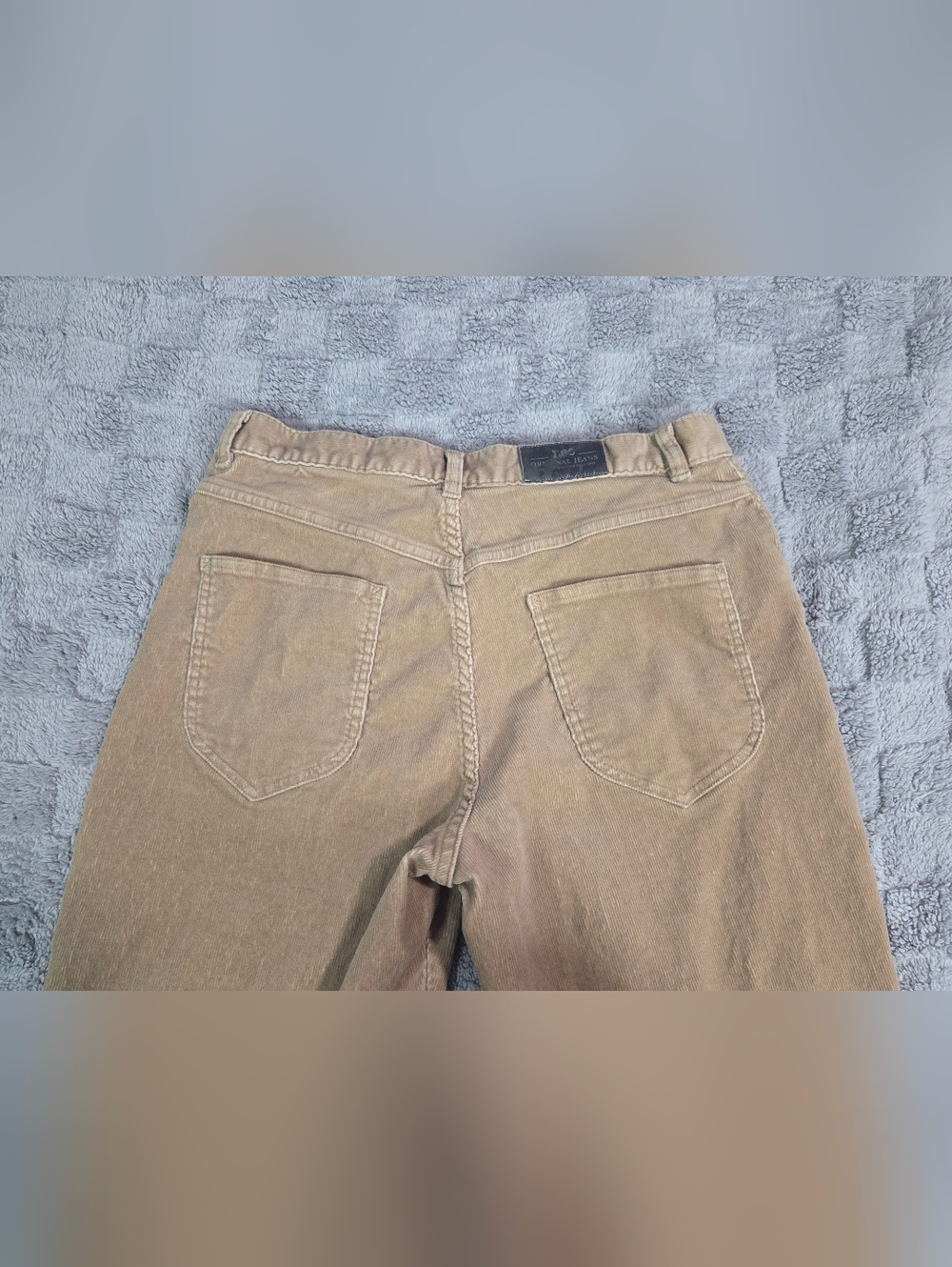 Vintage 90s ORIGINAL LEE corduroy Mom Pants Woman Size 14m  30/29 Beige - Picture 10 of 13